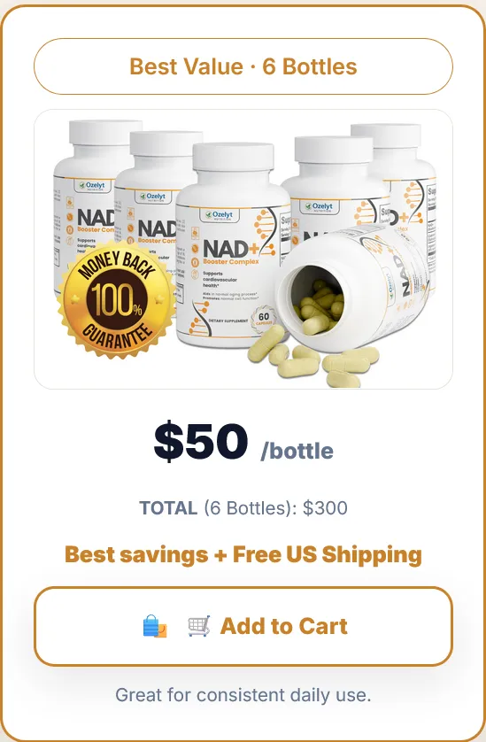 Ozelyt NAD+ 6-bottle basic pack + Free US Shipping